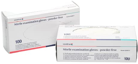 Nitrilhandschuhe, puderfrei, weiß, L, 100 Stück COVETRUS