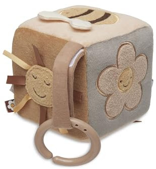 Jollein Aktivitäten-Würfel Spielwürfel Rassel Spiegel Spring Garden | 119-001-67018