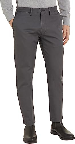 Tommy Hilfiger Pantalon Homme Core Denton 1985 Pima Cotton Chino, Gris (Dark Ash), 36W / 34L