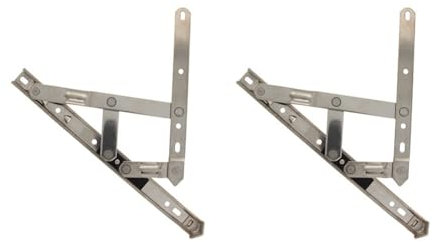 ZJCNHY Fensterriegel Kipp-Regler Flügelfenster-Reibscharnier bleiben silberfarbene Heimwerker-Zubehör-Werkzeuge (Color : 10inch2.5 2pc)