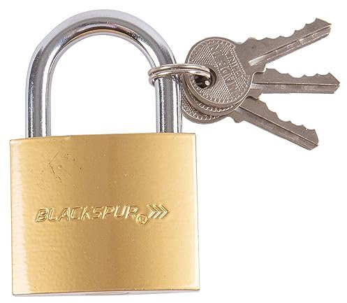 Blackspur - Iron Hardened Shackle Padlock - 5cm - Brass