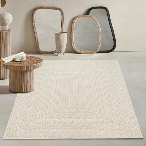 Soil – ca. 80 x 150 cm Outdoor Teppich wetterfest Jute-Look Balkon Terrasse | Outdoor Teppich für Balkon, Terrasse & Garten, wetterfest, UV-beständig & pflegeleicht, moderner Jute-Look