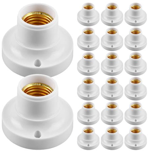 20 pezzi attacco universale E27 portalampada: WIYETY E27 LED portalampada portalampada con filettatura per corridoi, scale, balconi, armadi, cantine