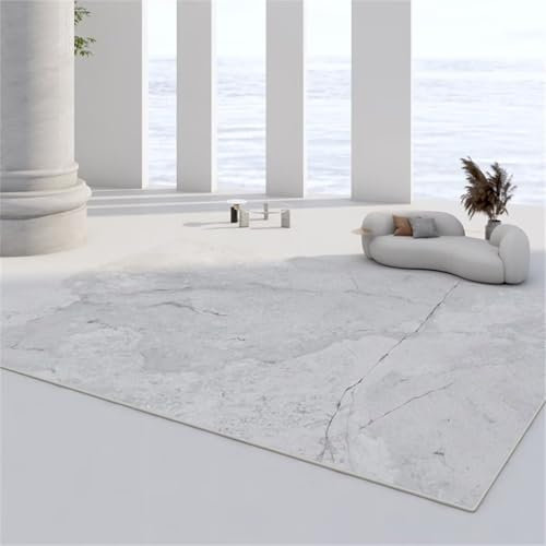 RUGMRZ Mädchen Teppich Kinderzimmer Büro Teppich Grauer einfacher Wohnzimmerteppich Sofazubehör pflegeleicht waschbar Auslegware 40X60CM