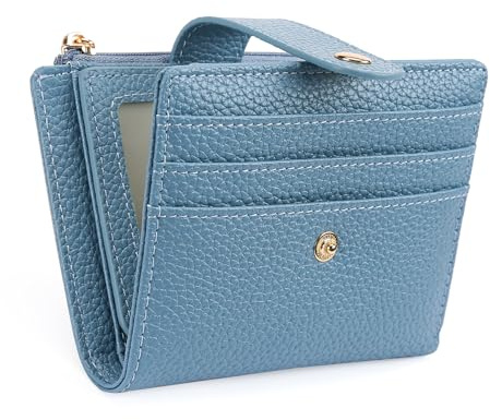 GOIACII Portafoglio Donna Piccolo in Pelle, RFID Blocco Portamonete Donna Sottile Porta Carte di Credito con 9 Scomparti per Carte e 3 Finestra di Identificazione