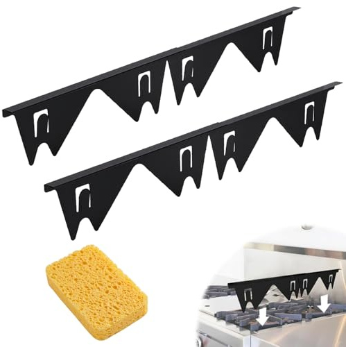 Retractable stove gap covers stainless steel,2pcs stove gap filler,Heat Resistant stove gap covers Reusable Retractable Length 13.8 to 27.5in Easy to Clean Range Trim Kit Stove Gap Covers Kitchen