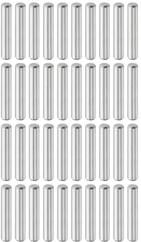 sourcing map 40 perni cilindrici da 3 mm x 16 mm, in acciaio inossidabile 316L, perni di supporto per mensole, perni di fissaggio, elementi di fissaggio in metallo, colore argento