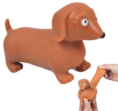 Dackel Hund Squeeze Spielzeug - Selbstreformende Formwiederherstellung Dehnbarer Wursthund | Realistisch aussehender Stressabbau Dackel Hund | Dackel-Quetschspielzeug für schnelle und bequeme
