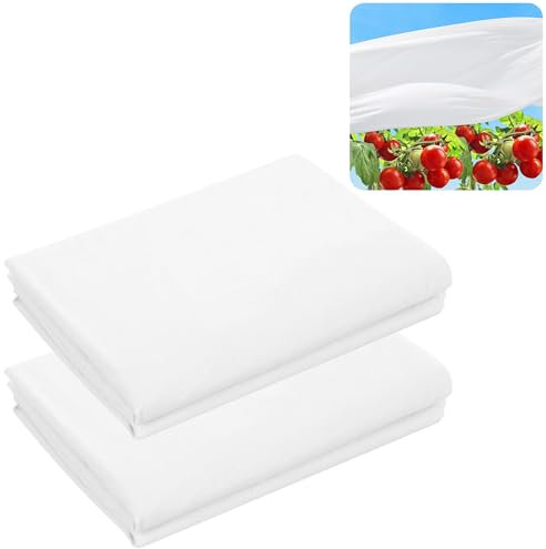 DECOHS 2 paños de protección Solar para Plantas, 20 x 10 pies, Tela de Sombra para Plantas de jardín, Tela no Tejida para Proteger Las Plantas y Las Filas de Verduras de la luz Solar Directa