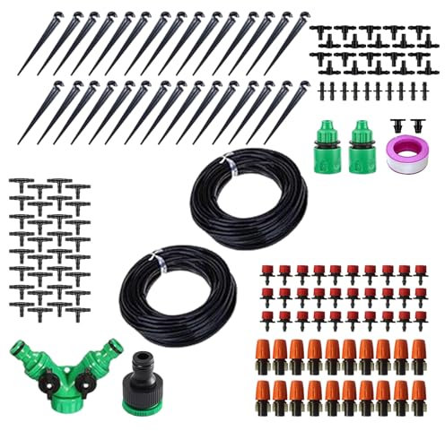 Kit d'arrosage goutte à goutte réglable pour jardin, patio, arbres, fleurs, plantes, accessoires de tuyau D