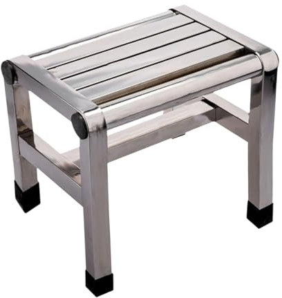 FytStycale Tritthocker aus Metall, Fußstütze, tragbar, stabil, Duschbank, Schuhwechselhocker für die Küche, ältere Menschen, Senioren, Kinder, 31 cm X 21.6 cm X 31 cm