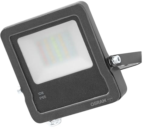 OSRAM SMART+ Wifi projecteur 10W avec RVB + W, projecteur gris foncé en aluminium, protection IP65, pour éclairage extérieur de façades