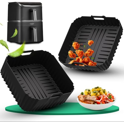 2 Piezas Molde Silicona Freidora de Aire para COSORI Turbo Tower Pro 10.8L | Molde de Silicona sin BPA, aAccesorio para Freidora de Aire COSORI Turbo Tower 6,5L/4,3L Air Fryer Silicona