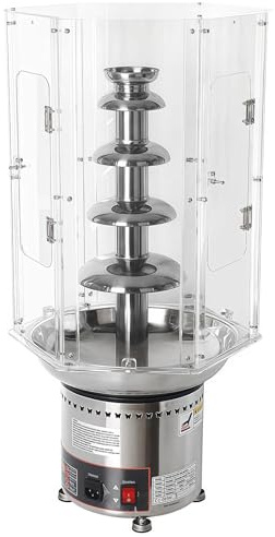 SAYEYBU Commercial Chocolate Fountain Machine Clear Acrylic Dust Cover, 4/5/6/7 Tiers Chocolate Waterfall Machine Cover, Chocolate Fountain Cover for Party Wedding Buffet Equipment,4 Tiers
