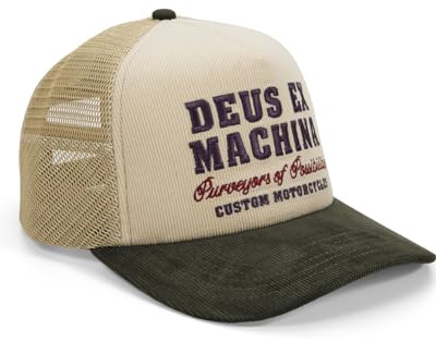 Deus Gumshoe Cord Trucker cap - Cream
