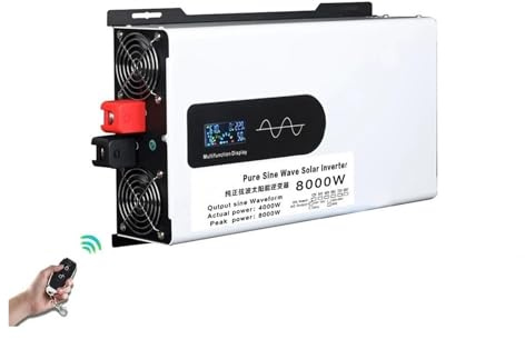 Transformateur Onduleur Solaire Hors Réseau 8000 W 8 KW 12V 24V 48V 60V 72V 96V CC vers 110V 120V 220V CA Chargeur Portable Onduleur Sinusoïdal Pur(72V,110-120V 60HZ,Europe)