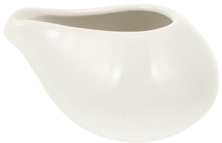 PAMINGONO Jarra de Cerámica para Salsas sin Asa Cremera Multiusos para Restaurantes y Hogares Taza para Servir Caldos y Aderezos Fácil de Limpiar y Portátil Diseño Práctico