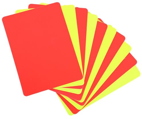 APLZGMG 10 carte professionali per arbitro di calcio, carte rosse e gialle per arbitri, in PVC, per partite di calcio, accessori per arbitri per competizioni sportive, allenamento e giochi scolastici