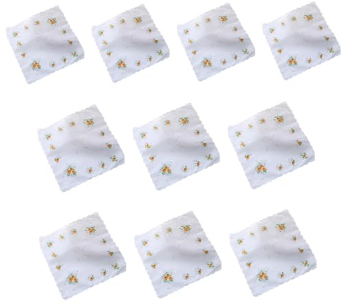 Nucelit 10 st kvinnor blommor näsdukar ficka näsdukar duk bandana bröllopsfest för flicka fyrkantig näsduk
