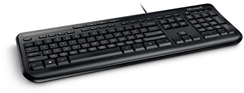 Microsoft Wired Desktop 600 Keyboard and Mouse Set, UK Layout - Black