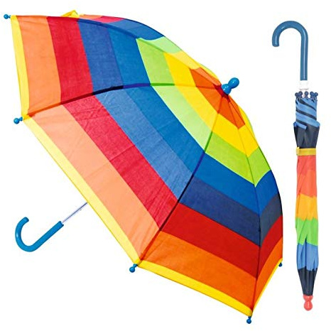 PETERKIN | Rainbow Umbrella | A rainbow striped children's fabric umbrella | Outdoor Toys | Ages 3+