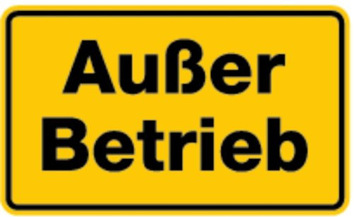 Schild Alu Außer Betrieb 120x200mm