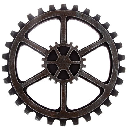 ULTNICE Vintage Steampunk Zahnrad Wanddekoration 9.45In Hexagon Holzkunst Für Hausbar Und Diy Handwerkdeko