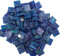 Armena Mosaikstein Blau mit Kupfer Textur 2x2cm 130g (Circa 43 Stück)