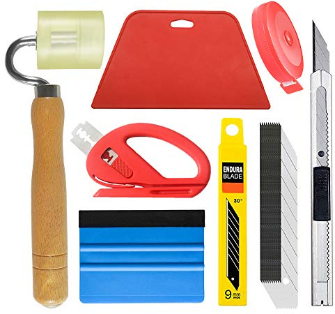 tiptopcarbon Wallpaper Tool Kit with Felt Squeegee Seam Roller for Wallpaper Contact Paper Adhesive Vinyl