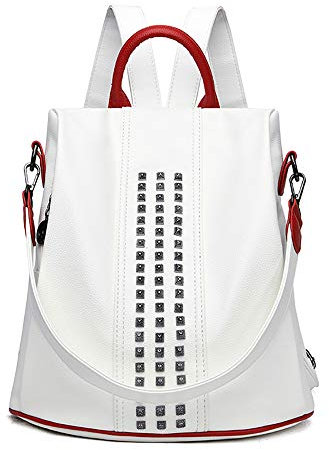 NIYUTA Donna Borse a zainetto viaggio moda casual scuola Borse a spalla marca zaino it186 Bianco