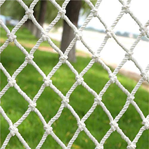 DHGTEP Balkonnetz Katzenschutz Kinder Sicherheit Netting Gebäude Seil Gegen Fallende Netz Nylon Netz Fenster Treppe Schutz Safe Zaun Katzen Hund (Color : Weiß, Size : 4mx6m)