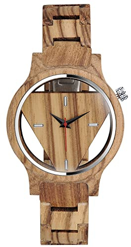 SUPBRO Holzuhren Herren Uhren Holz-Armbanduhr Natur Hölzerne Uhr für Männer Analog Armbanduhr Holzuhr Quarzwerk mit Holzarmband
