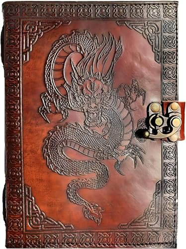 Dragon Ball Z Shenron Leather Blank Grimoire Leather Journal Book of Shadows Spell Book Leather Diary Journal Notebook Sketchbook for Artists