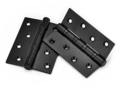 Türbänder Schwarzes antikes 4-Zoll-Scharnier Edelstahl Türscharnier for schwere Türen Möbelzubehör Schwarze Türscharnier Türen Scharniere (Color : Black, Size : 4 inch)