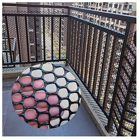 Maschendraht Gartenzaun Schwarzer Kunststoff Rollzaun Netz für Balkon Tier Barriere, 0.5/0.8/1/1.2m Breite Sechseckige Loch Geflügel Zaun Mesh für Hühnerstall ( Color : Black , Size : 1.2x50m/3.9x164f