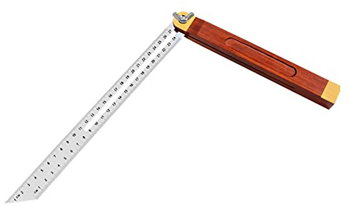 360 Degree T-Bevel Gauge Activity Angle Ruler Protractor Sliding Square Carpenter Measuring Tape Angle Measure Tool with Wood Handle (10.62 Inch)