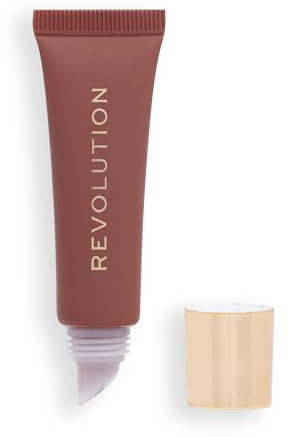 Makeup Revolution, saftig peptid läppbalm, fuktgivande läppbalm med ren färg, infuserad med E-vitamin och peptider, naken latte, 8 ml