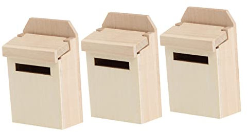 Vaguelly 3stücke Mini Briefkasten Aus Teiliges Miniatur- Für Puppenhäuser Und Landschaftsbau Für Kreative Szenen Und Kinderzimmerdekoration