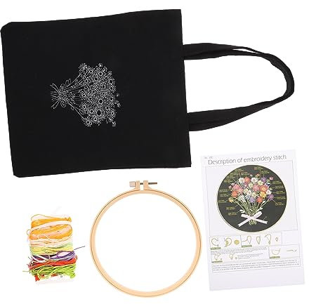 PLAFOPE Stickset Für Canvas-tasche Kreuzstichset Diy-kreuzstich Segeltuchtaschen Stickereikit Für Handarbeiten Nähen Und Andere Bastelprojekte