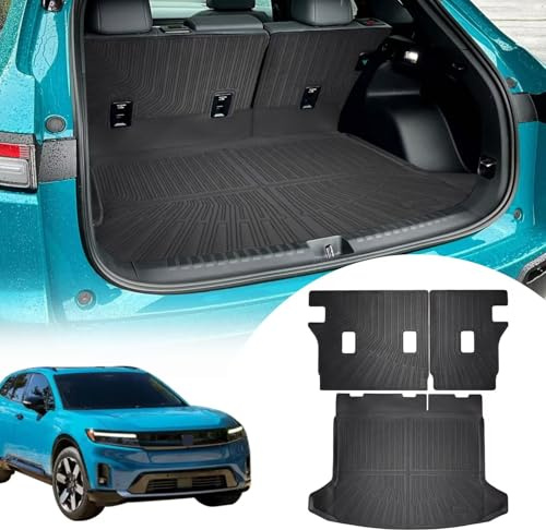 ZQULOYO Cargo Liners Backrest Mat for Honda Prologue & Chevy Blazer EV Accessories 2024-2025 with Hook&Loop Rear Trunk Mat Rear Seat Back Cover Protector All Weather Anti-Slip Split Dog Liner 3 PCS