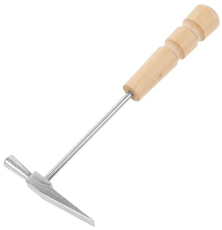 JEWEDECO Kalimba Stimmhammer mit Holzgriff und Edelstahlkonstruktion Langgriff Stimmgerät für Zuverlässige Kalimba Stimmung Leicht zu Transportieren für Musiker Unterwegs