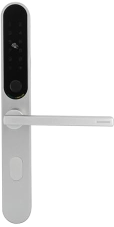 SAUADY Cerradura de puerta inteligente huella digital cerradura puerta principal para apartamentos hoteles empresa plata