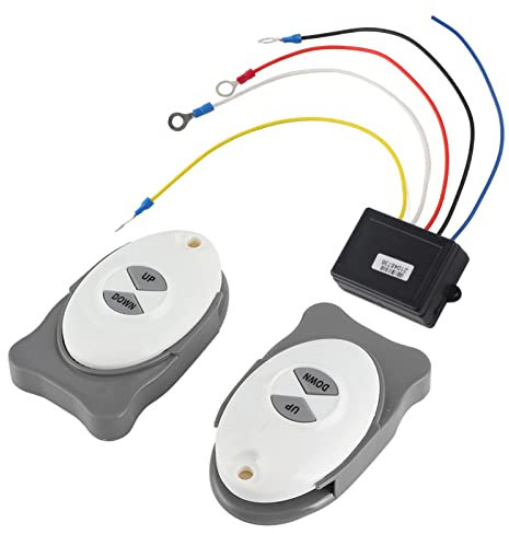 Brilluxa Anker Fernbedienung Ankerwinde Drahtloser Schalter Trim Controller Marine Boot Segelzubehör 2 Sender Anker Fernschalter Anker Schalter Empfänger