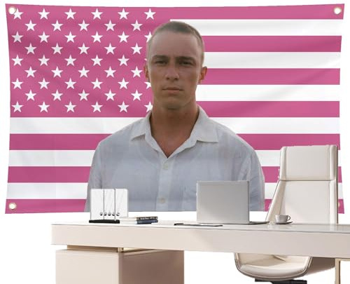 Sionhiuo Bandiera Drews Flag Da Appendere Al Muro, Personalizzata Rosa America, Divertente Decorazione Per La Casa