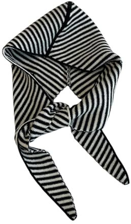 Harilla Damen Kapuzenschal Strick Cape Geburtstagsgeschenk Weiche Kopfbedeckung Cartoon Wrap Schal, Schwarz-Weiss