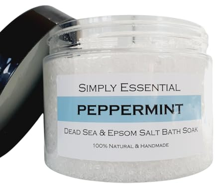 Simply Essential Peppermint Dead Sea & Epsom Large Bath Salts Body & Foot soak 500g