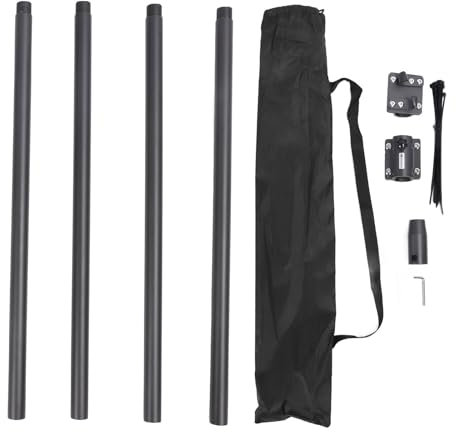 Portatile Leggero in Lega di Alluminio, Kit di Montaggio su Asta Portabandiera Satellitare per con Custodia, Facile Montaggio per Applicazioni con Parabola GEN 2