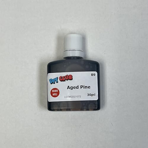 Water-Based Wood Dye, Wood Stain 500ml, 1000ml. Eco-Friendly, Non-Toxic, DIY Interior Projects, Quick Dry, Furniture.Black, Red, Green, Blue, Pine, Oak, Brown, Mahogan, (Aged Pine, 30ml Tester)