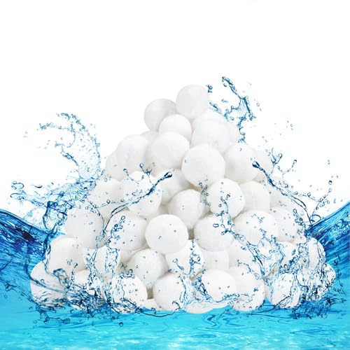 LXYYDS Boules de Filtre de Piscine, 1000g Balle Filtrante Piscine Peut Remplacer 36kg Sable Filtrant, Réutilisables Balles Filtrantes de Piscine, pour système de Filtration d'aquarium de Piscine