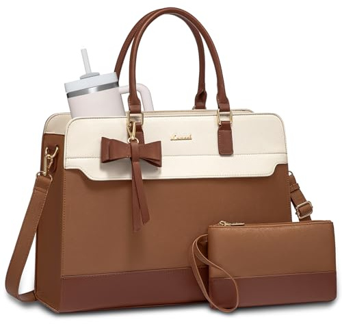 LOVEVOOK Handtasche Damen Groß, 15,6 Zoll Laptoptasche Arbeitstasche Elegant Uni Tasche Bürotasche Lehrertasche, PU Leder Tote Bag Business Aktentasche Handbags Women für Schule Büro Arbeit